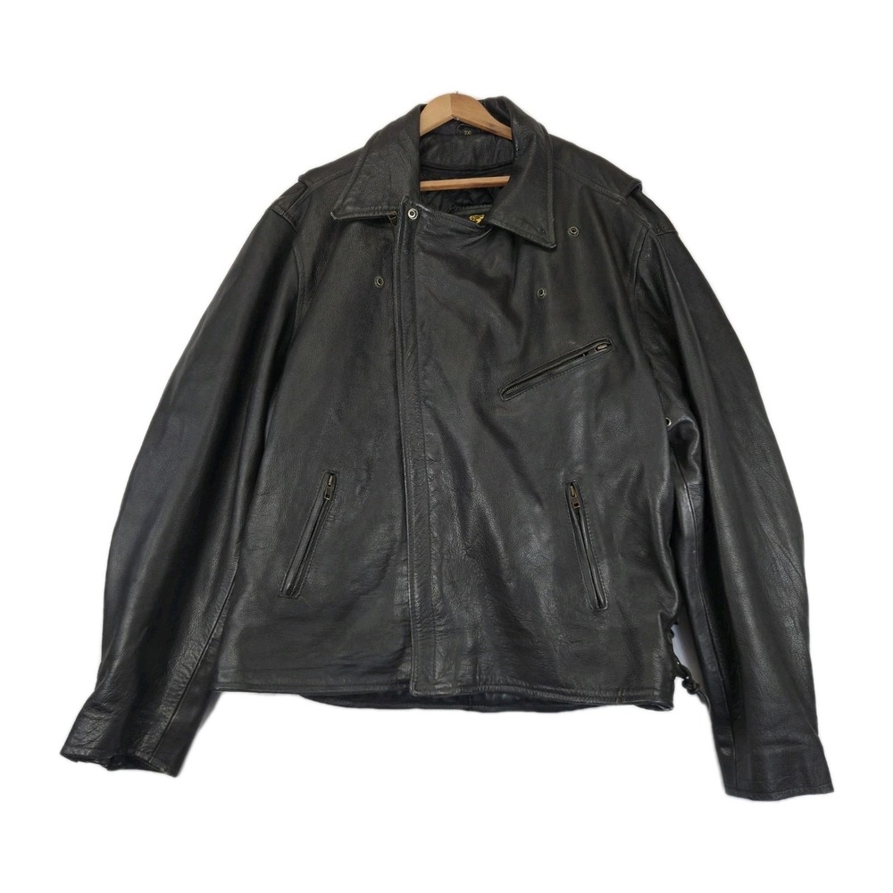 VtgUniversal Rider Leather Motorcycle Jacket 3XL With Thinsulate‎ Liner YKK Zipp